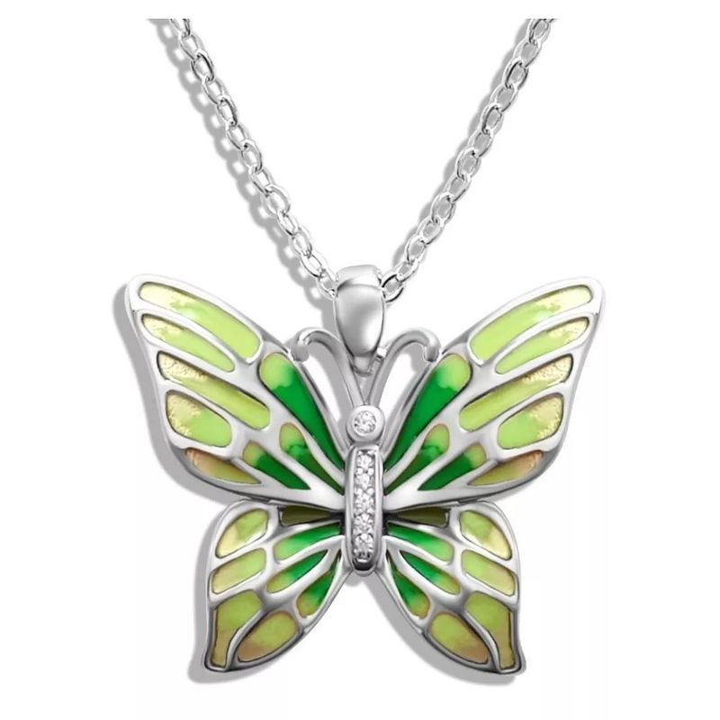 ARANY JOYAS - Collar Plata Mariposa Verde