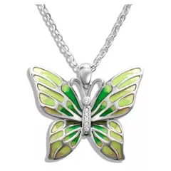 ARANY JOYAS - Collar Plata Mariposa Verde