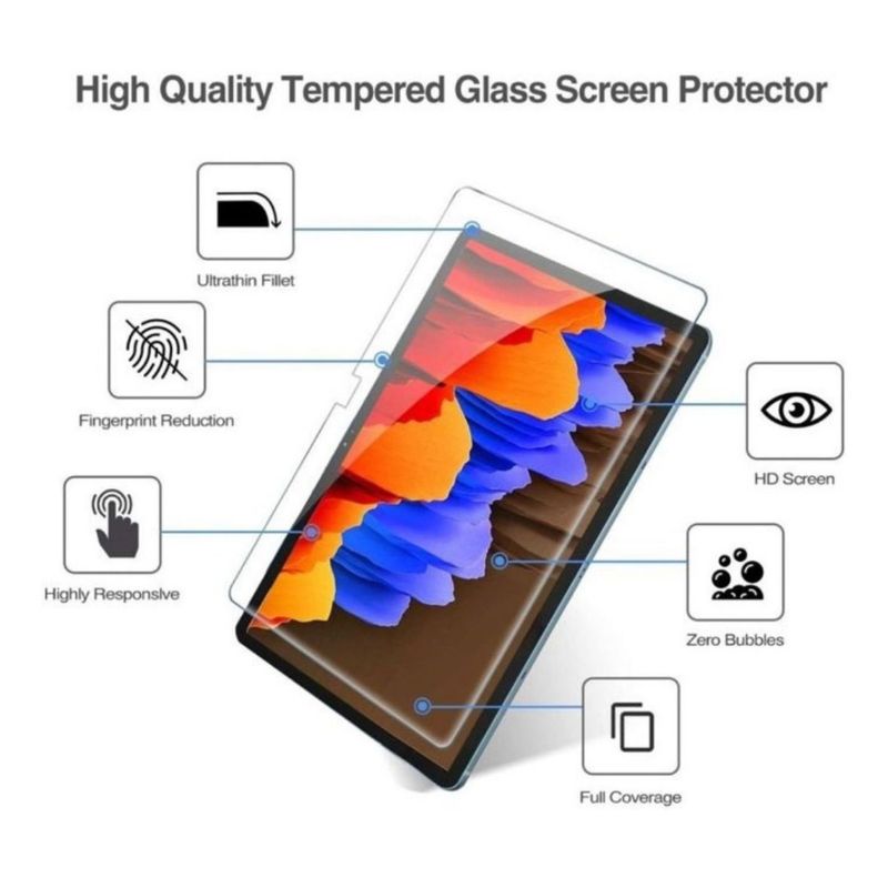 GENERICO - Lamina De Vidrio Templado Para Tab Samsung S8 Plus 12.4