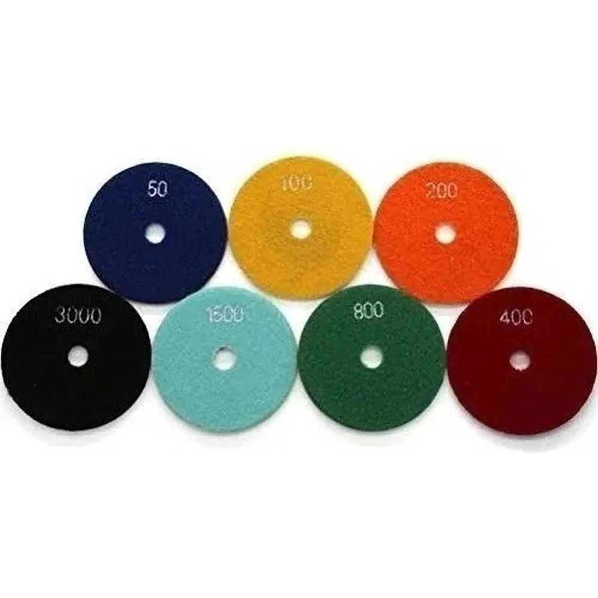 GENERICO - Pack 7 Disco Almohadillas Lijado Pulido Recina Marmol Cuarzo