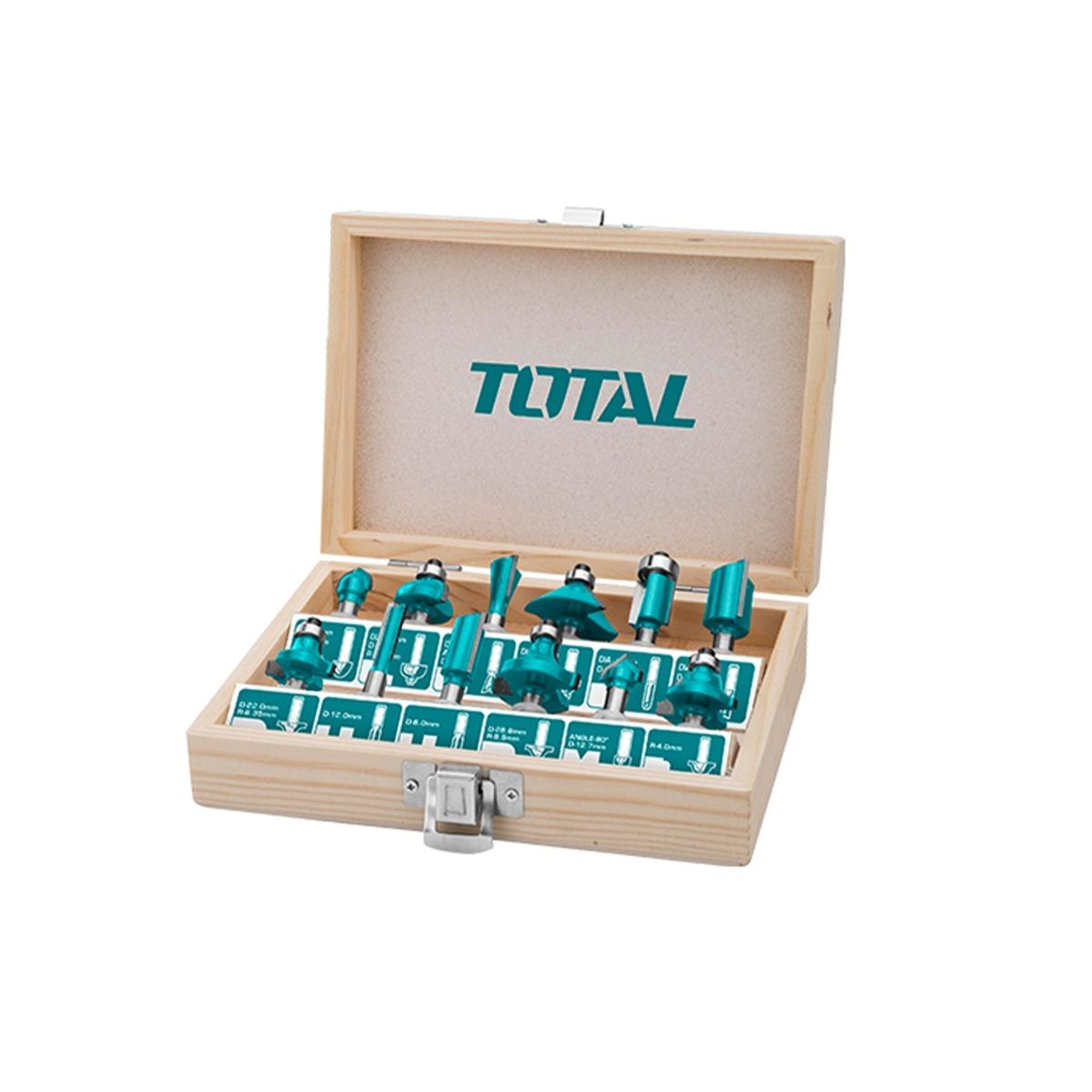 TOTAL TOOLS - Set de Fresas 8mm 12 Piezas TOTAL