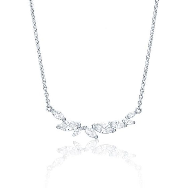 BLOOM CRYSTAL - Collar Grand Louison con Zirconia Cúbica Transparente Rodinado