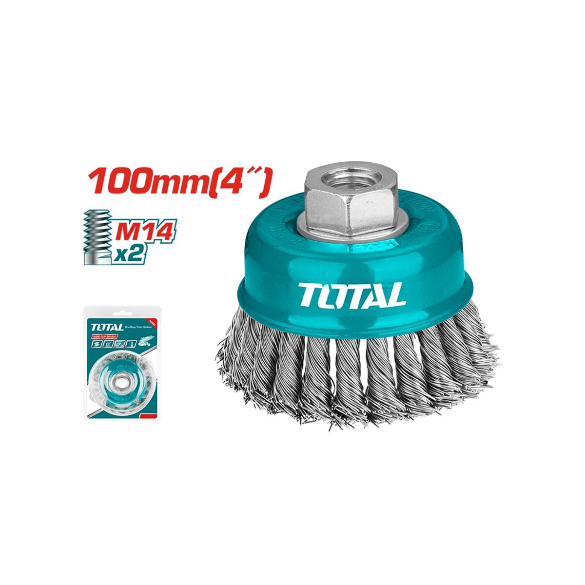 TOTAL TOOLS - Grata Copa Acero 4 Pulgadas 100mm TOTAL