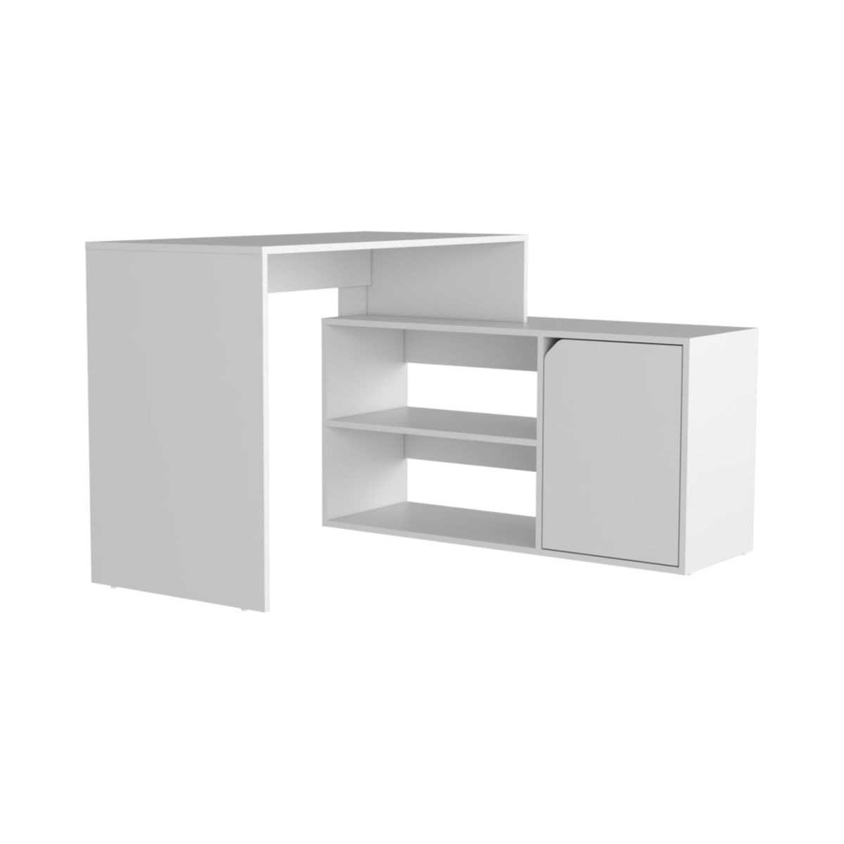 FMFURNITURE - Escritorio en L - Blanco 73.6x116.6x100 cm