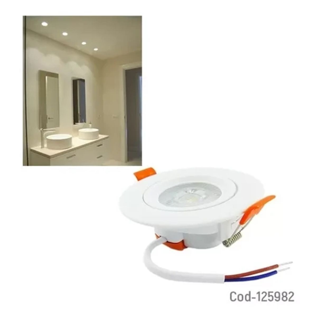 GENERICO - Foco Basculante Led Embutido 65w Para Cielo