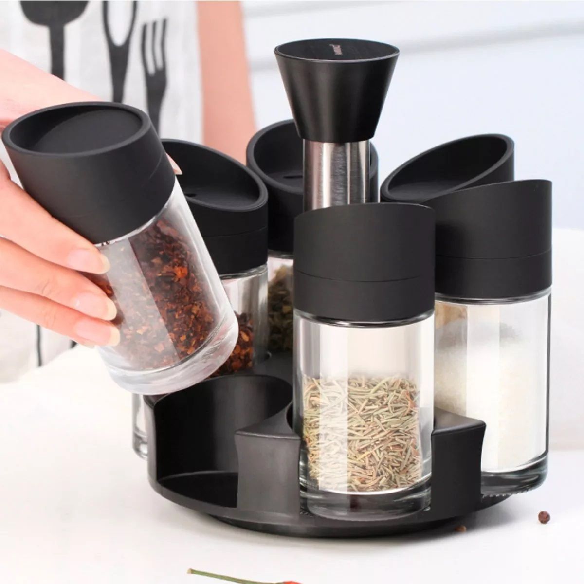 GENERICO - Frascos Especieros Organizador De Condimentos Giratorio