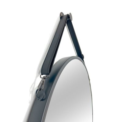 Imagen 2 del producto Espejo Colgante de Cuero Decorativo 60x60cm Negro