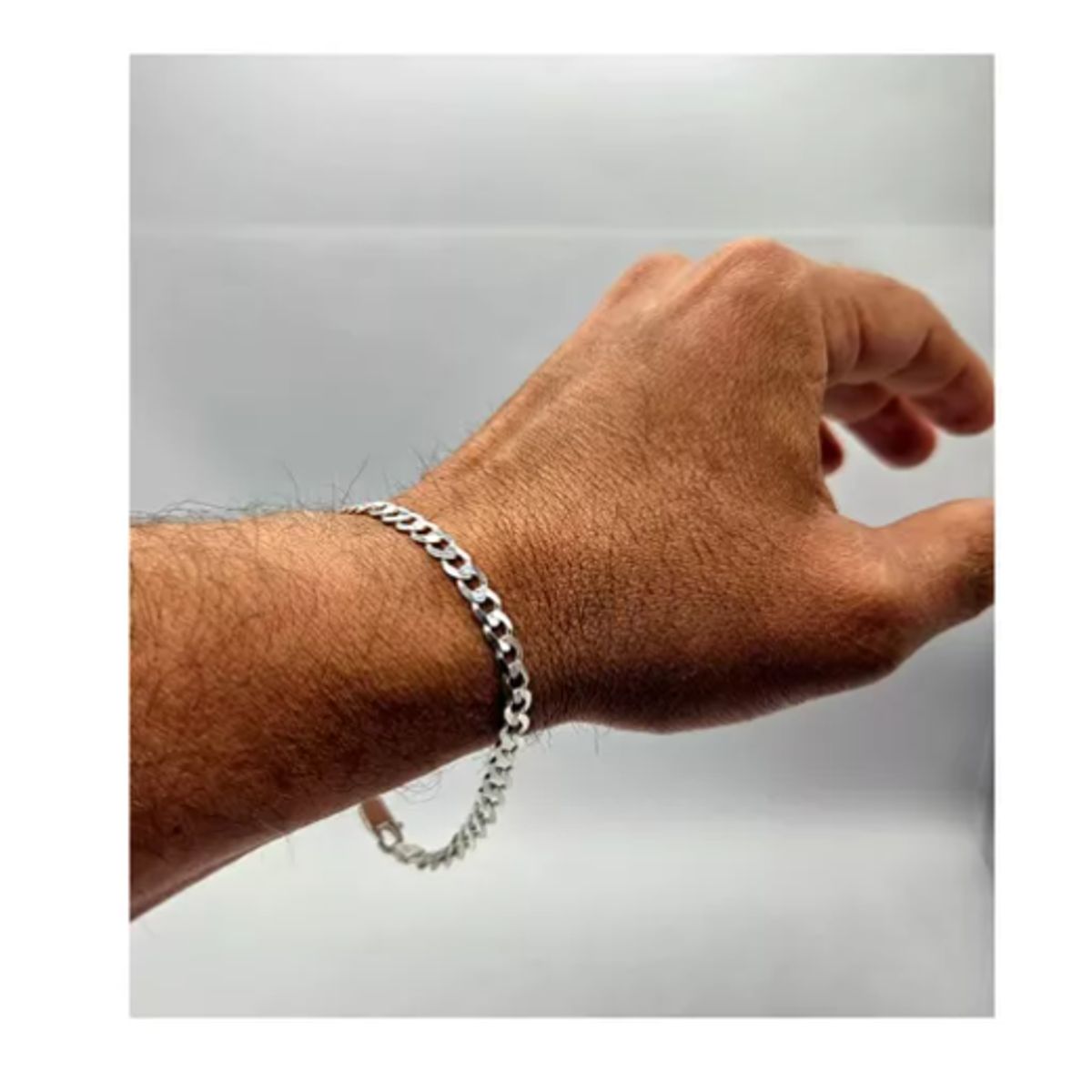 GENERICO - Pulsera Grumet Hombre Plata Italiana 925 - 20,5 cm