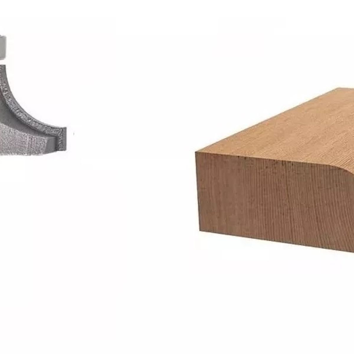 GENERICO - Fresa Madera Cuarto Rodon ¼ X 6 mm