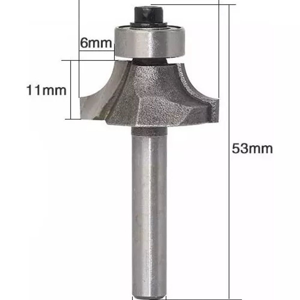 GENERICO - Fresa Madera Cuarto Rodon ¼ X 6 mm