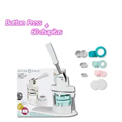 AMERICAN CRAFTS - Maquina De Chapitas Button Press + 60 chapitas K62