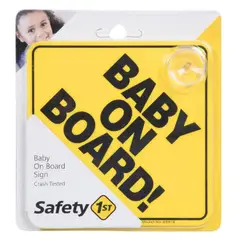 SAFETY 1ST - LETRERO BABY ON BOARD AMARILLO