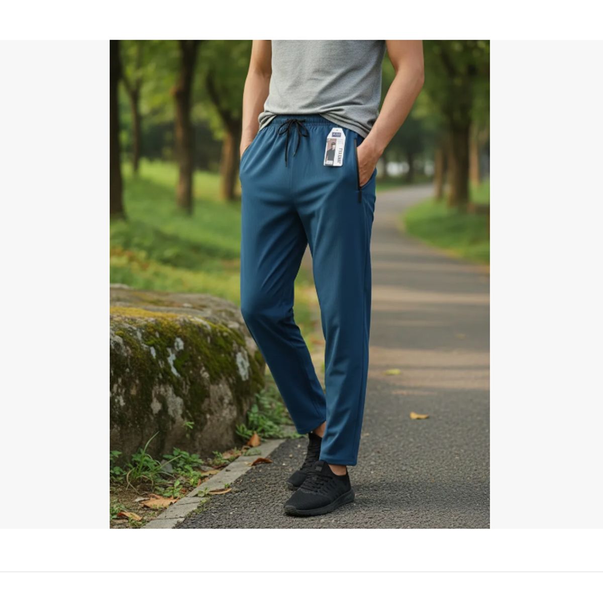 AGW - Pack 3 Pantalones Buzo Hombre Liso Secado Rápido Sin Puño