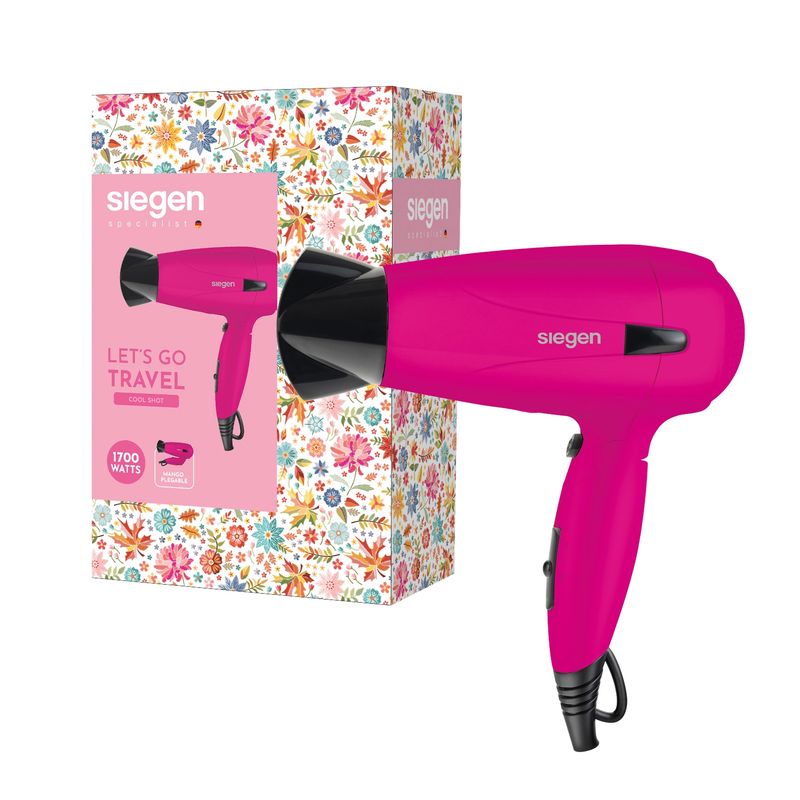 SIEGEN - Secador Let`s go Travel Fucsia Siegen SG-3012C37