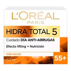 LOREAL PARIS - Loreal Crema facial dia hidratante total 5 anti-arrugas 55+ 50ml.