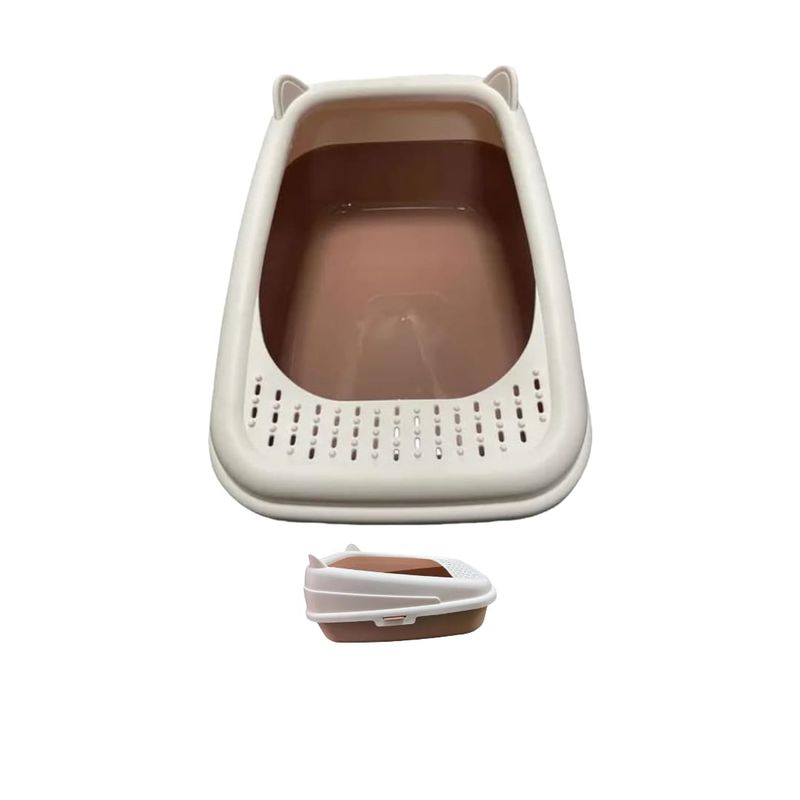 GENERICO - Areneros Para Gatos Bandeja Abierta Beige.