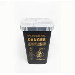 GENERICO - Contenedor De Residuos De Tatuaje- NEGRO.