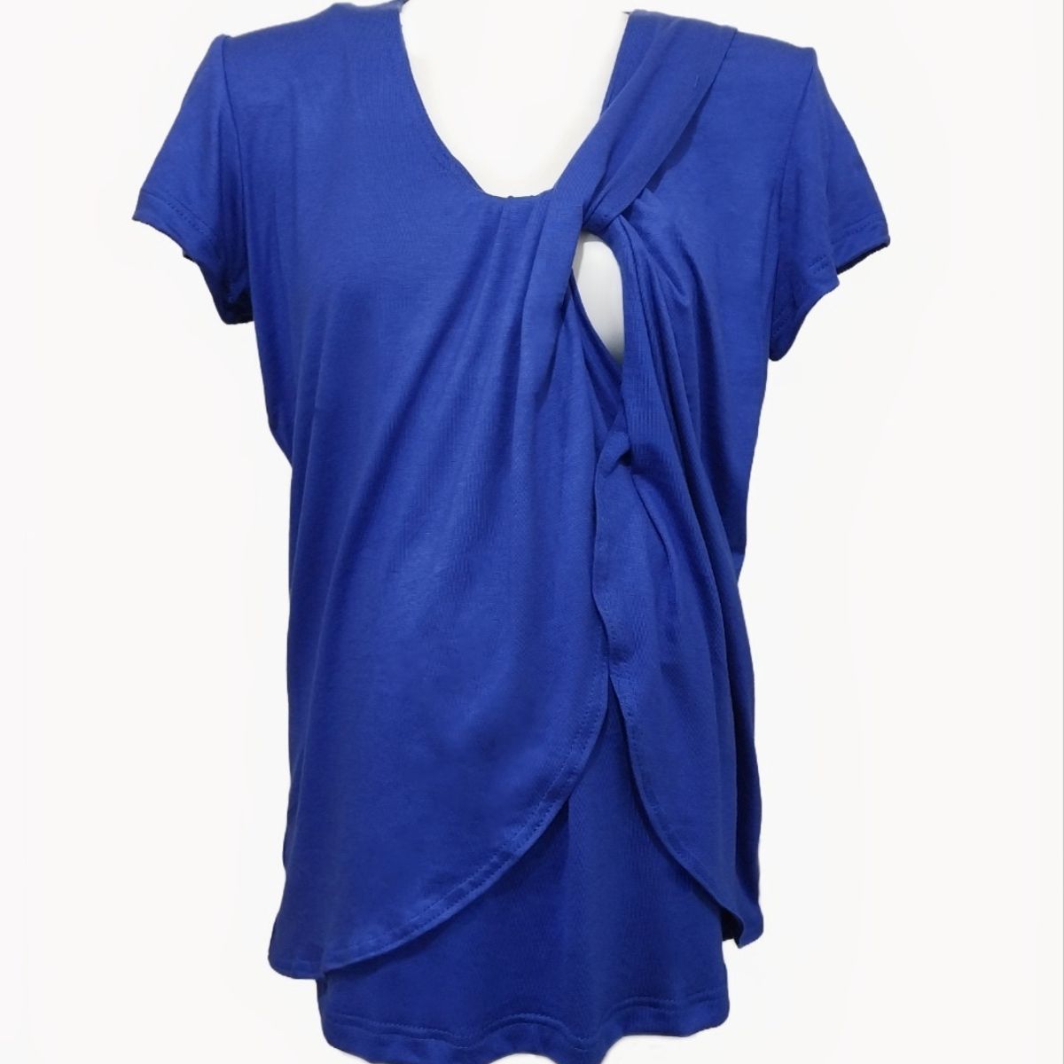 DMOM - Polera Maternal y Lactancia en Capas color Azulino