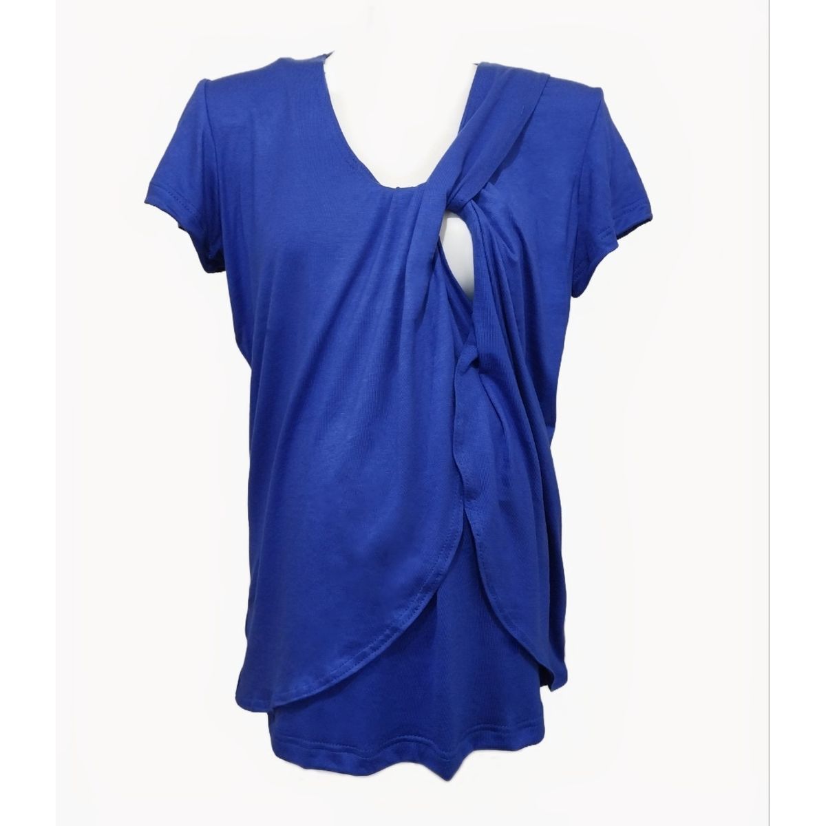 DMOM - Polera Maternal y Lactancia en Capas color Azulino