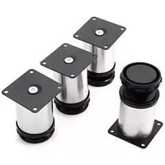 GENERICO - Patas Cortas Metálicas 150x50 Mm S/tornillos Pack 4 Unidades