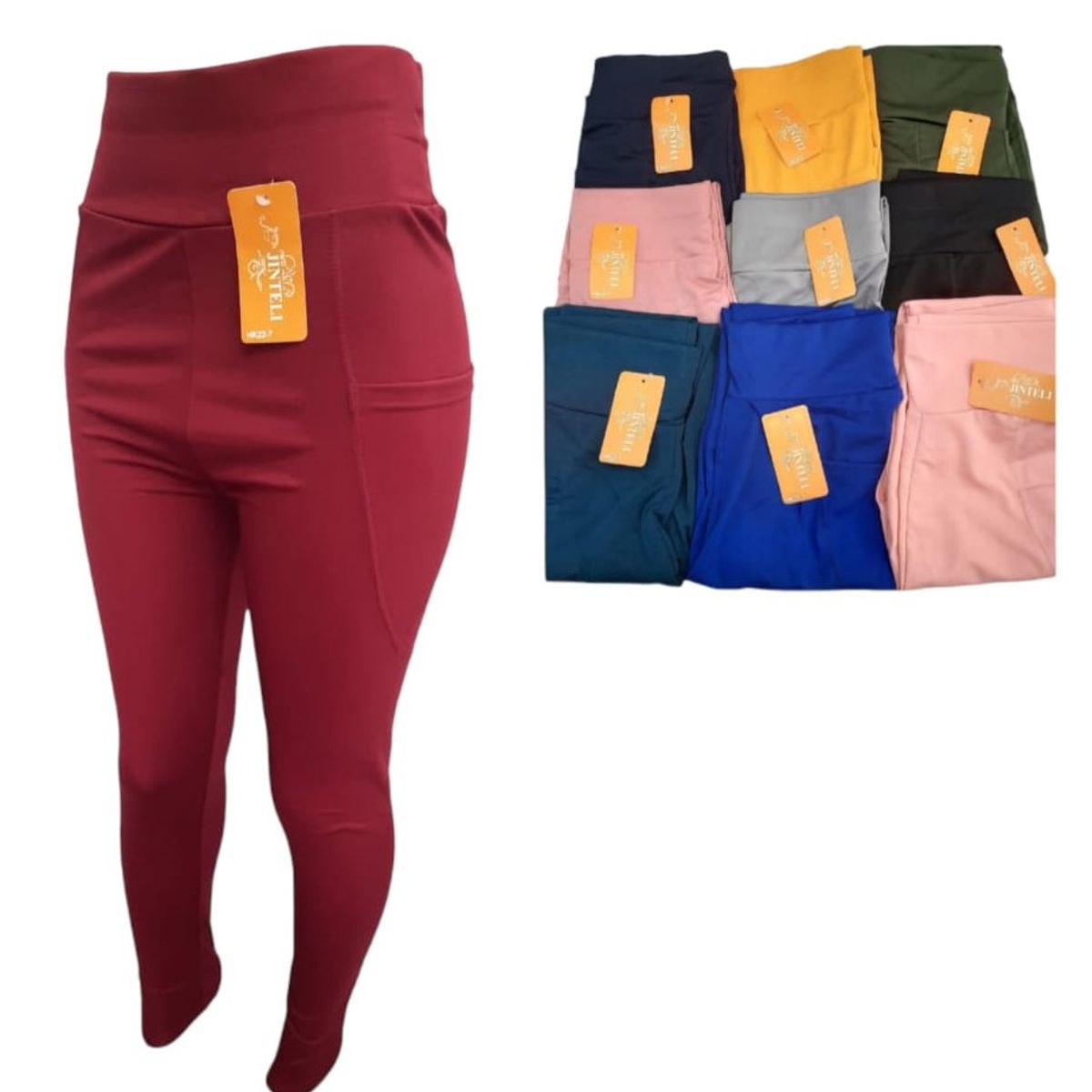 AGW - Pack 3 Calzas Deportivas Con Bolsillos Lisa Mujer