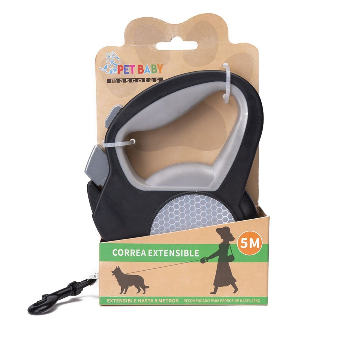 CHINITOWN - Correa Retráctil Negro Chinitown