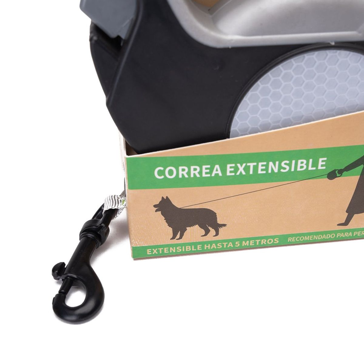 CHINITOWN - Correa Retráctil Negro Chinitown