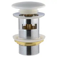 GENERICO - DESAGUE 114 TAPON LOZA BLANCO CON REBALSE