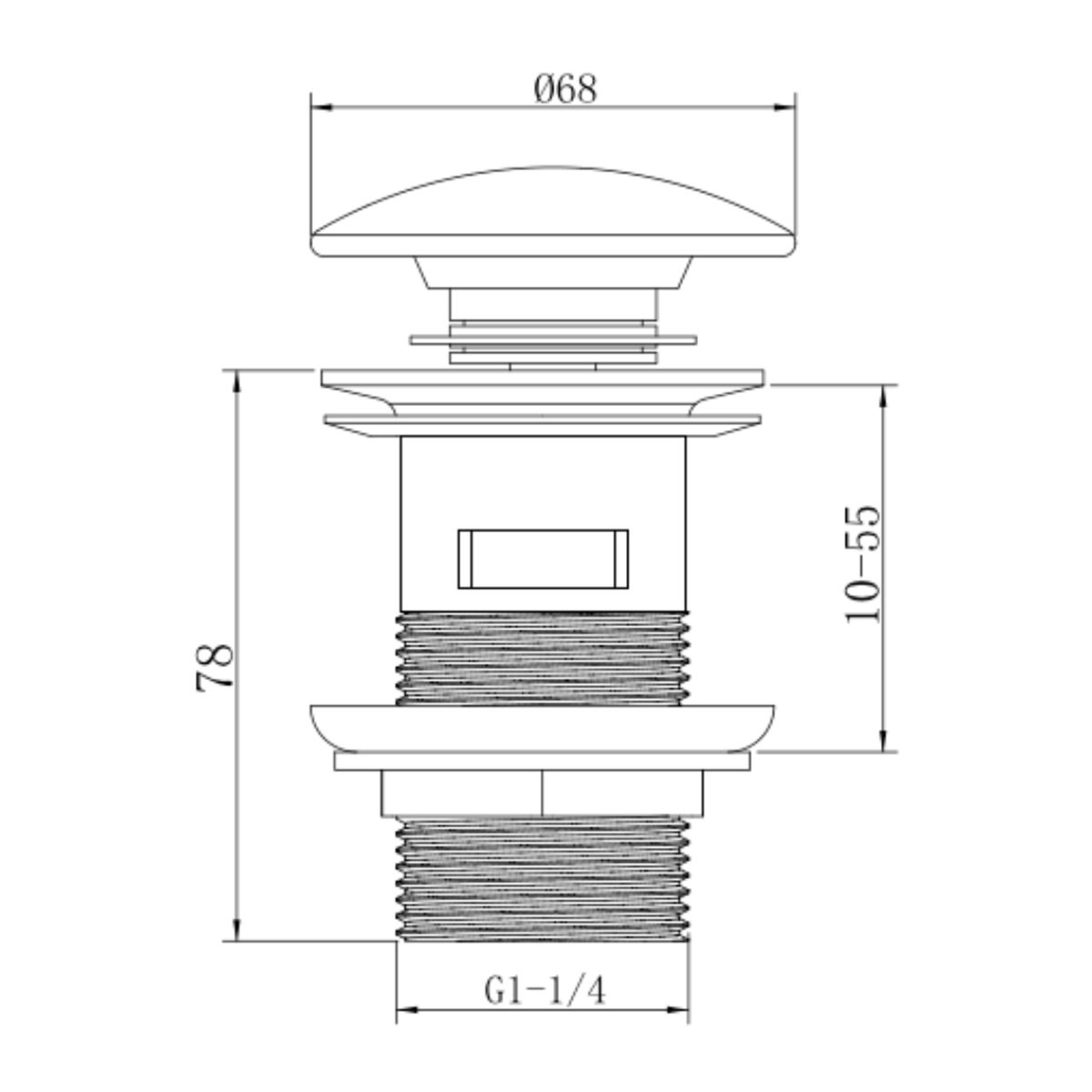 GENERICO - DESAGUE 114 TAPON LOZA NEGRO C/REBALSE