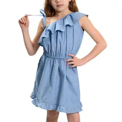 EXCEPTION - Vestido Mezclilla Liviana Niña