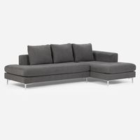 Sofá Seccional Panamá Derecho Tela Gris