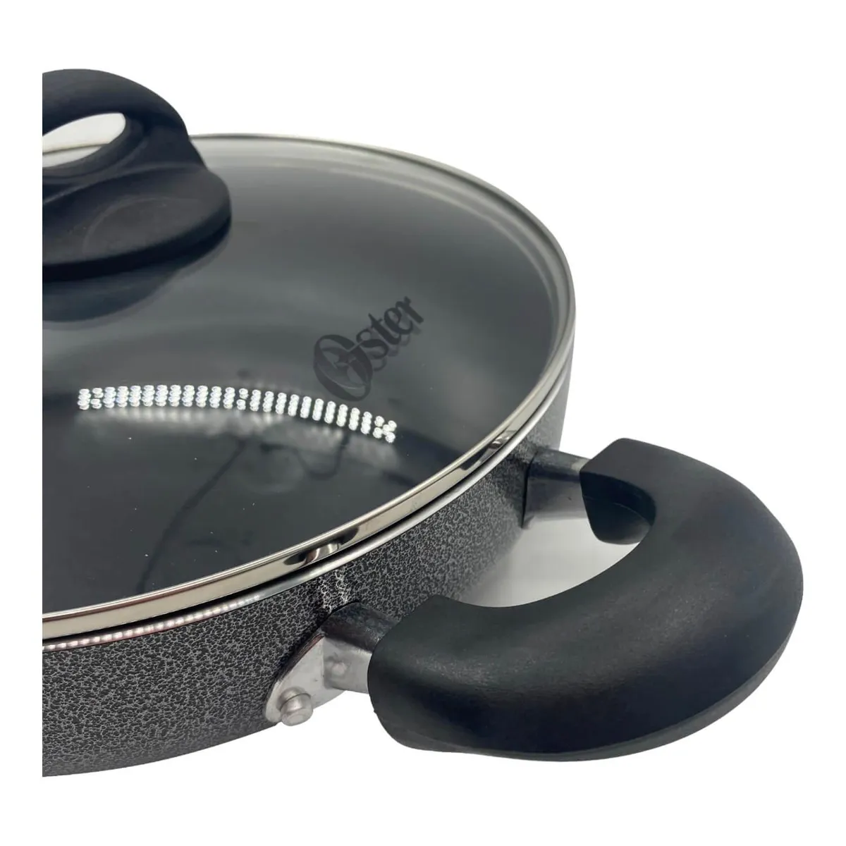 OSTER - Sartén Wok con tapa y manilla antiadherente 26 cm Oster