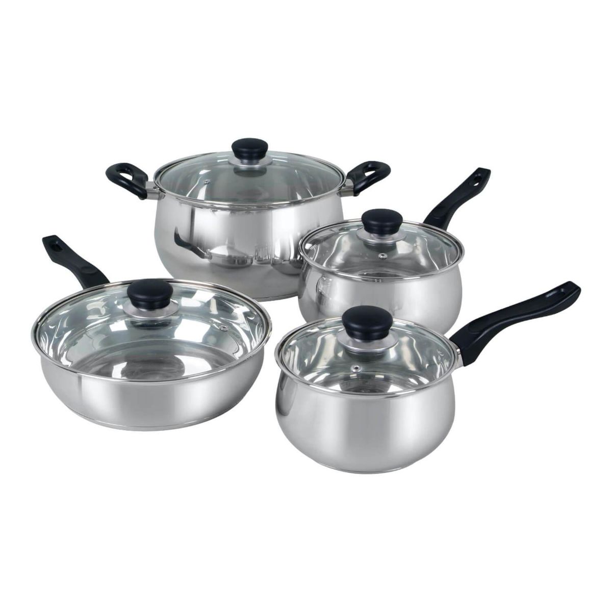 OSTER - Batería de cocina acero inoxidable 8 piezas Rametto Oster
