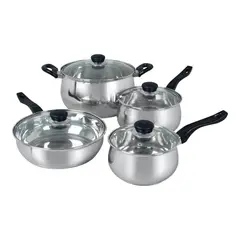 OSTER - Batería de cocina acero inoxidable 8 piezas Rametto