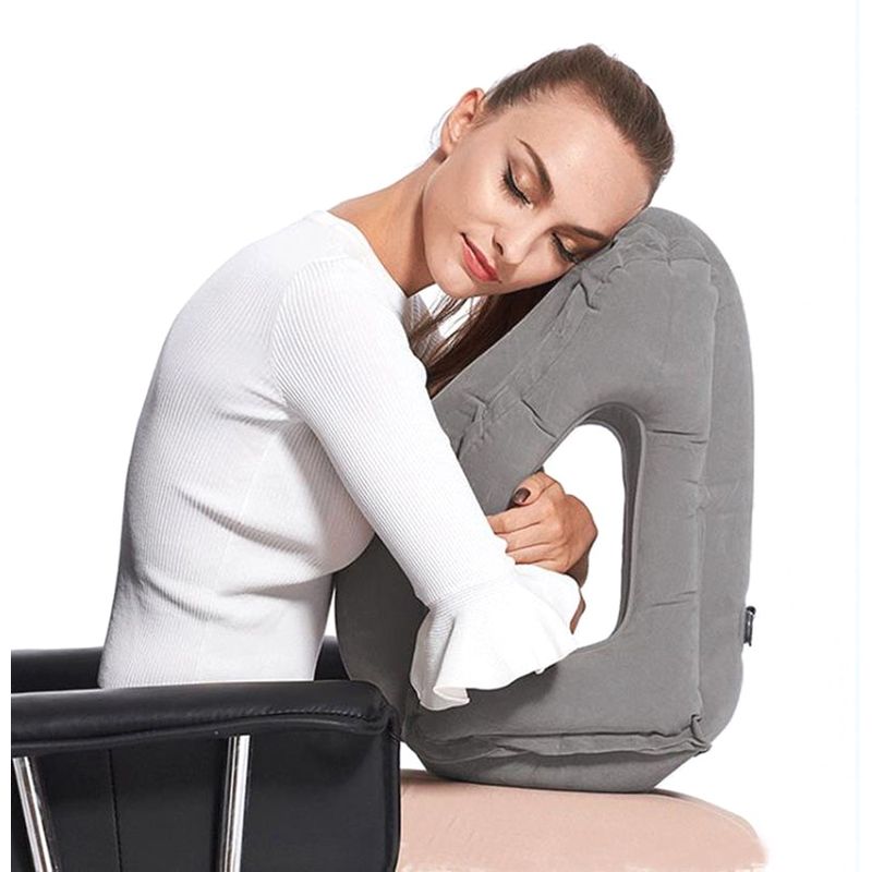 SONEC - Cojin Inflable Avión Almohada Descanso De Cabeza Para Viaje Con Bolso