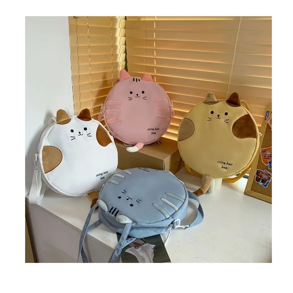 GENERICO - Bolso Cartera Diseño De Gato Kawaii Cute 36cm Diámetro