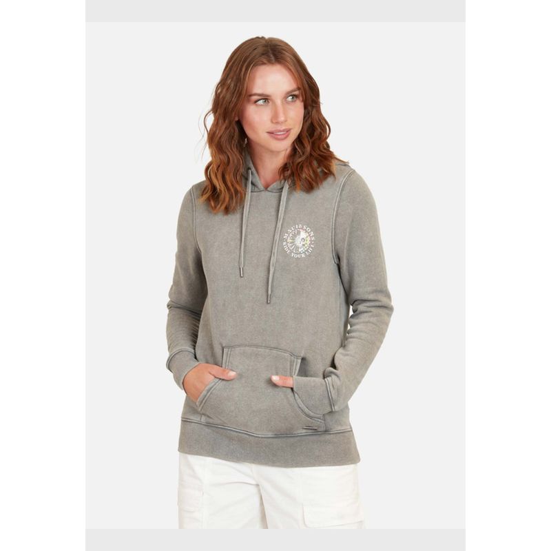 MAUI AND SONS - Poleron Mystical Skull Mujer Gris