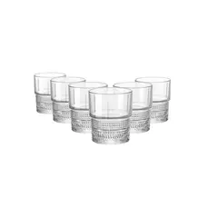 BORMIOLI - 4 Vasos de Whisky 370cc Cóctel Cristal Bartender Bomioli