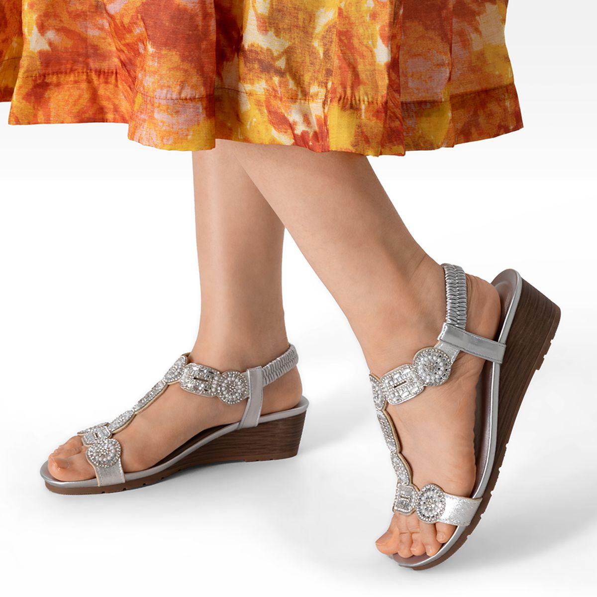 WEIDE - Sandalias Pilar Plateado Weide