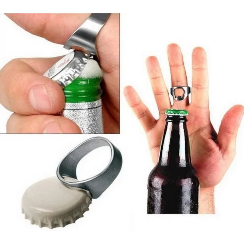 GENERICO - Destapador Cerveza Anillo Abridor Destapador Acero Botellas
