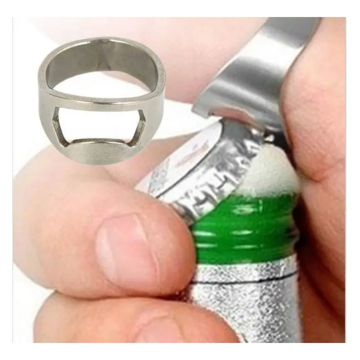 GENERICO - Destapador Cerveza Anillo Abridor Destapador Acero Botellas