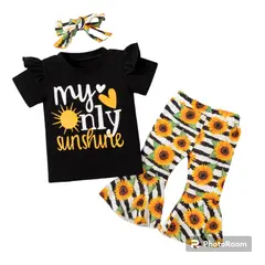 ANGO - Conjunto 3 Pcs Polera y Calzas Girasoles