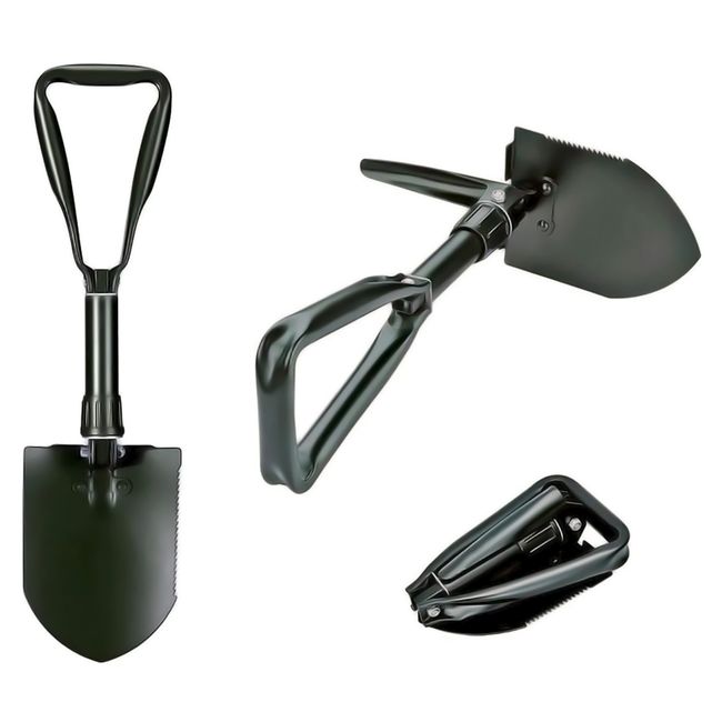 GENERICO - Pala Picota Plegable Camping Trekking Portatil 2 En 1