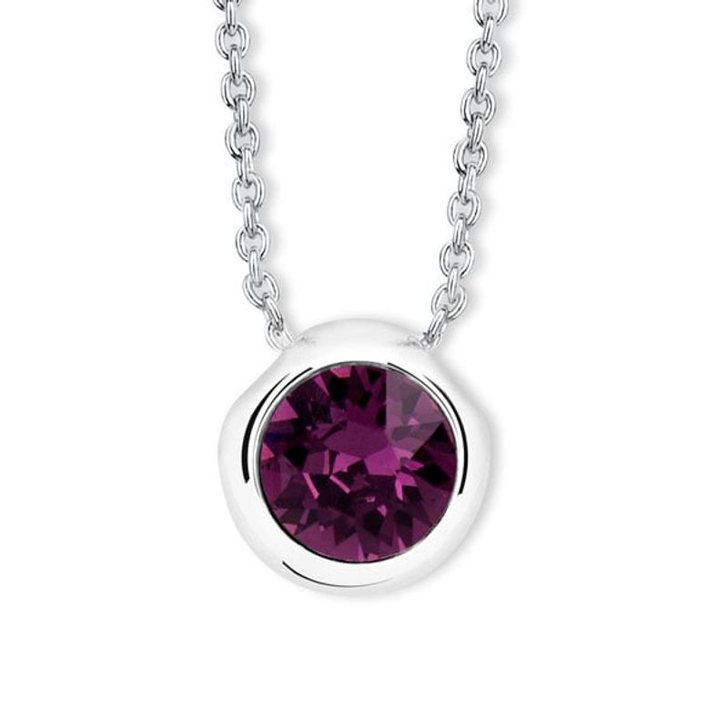 BLOOM CRYSTAL - Collar round solitaire con cristal de Austria