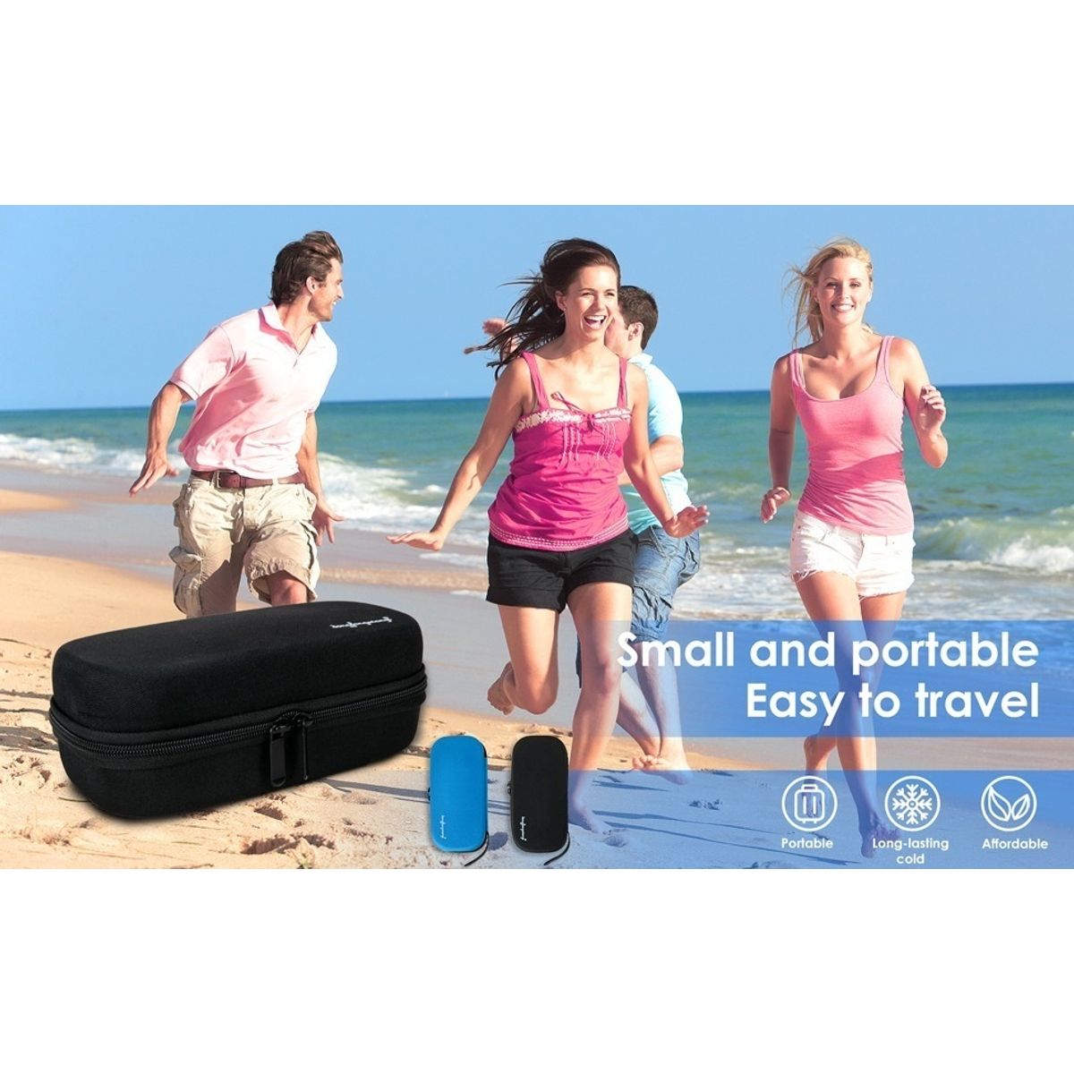 GENERICO - Bolso + Estuche Cooler Porta Insulina para uso refrigeracion medica y Diabéticos + 3 Gel refrigeracion