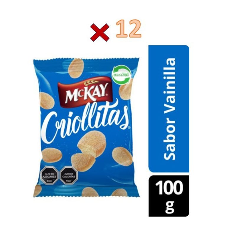 MCKAY - PACK 12 GALLETAS CRIOLLAS 100GR