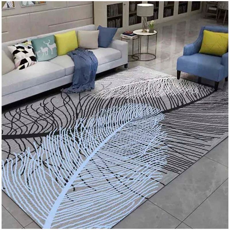 GENERICO - Alfombras Lisas con diseños 3D 160x230 cm Plumazul