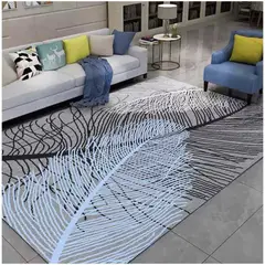 GENERICO - Alfombras Lisas con diseños 3D 160x230 cm Plumazul.