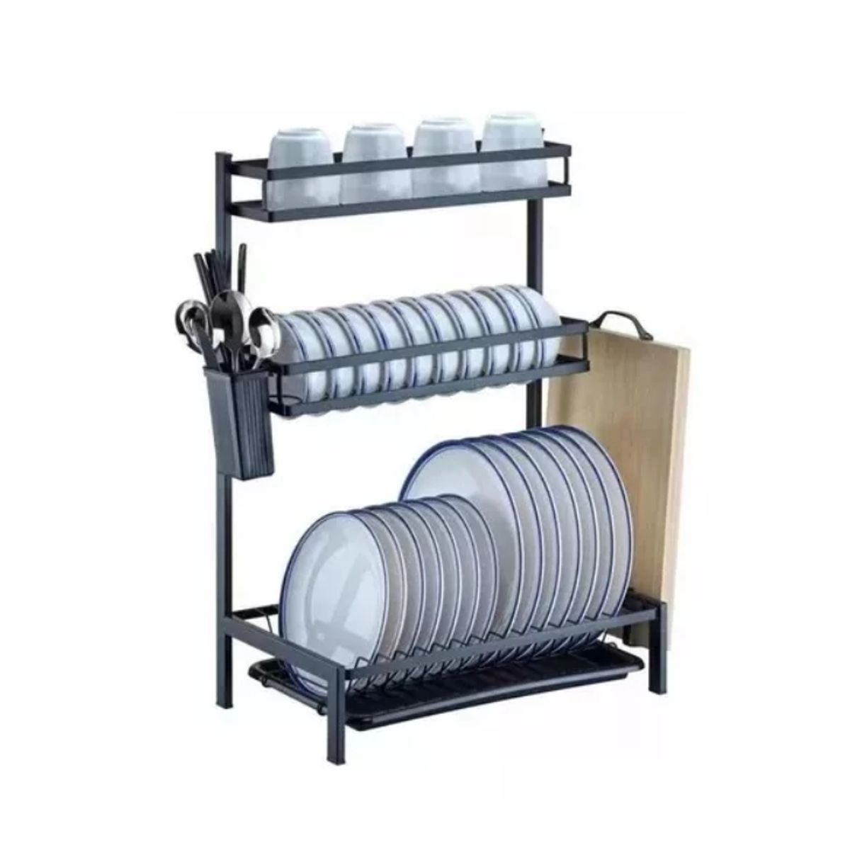 GENERICO - Secador Escurridor De Loza Platos 3 Niveles