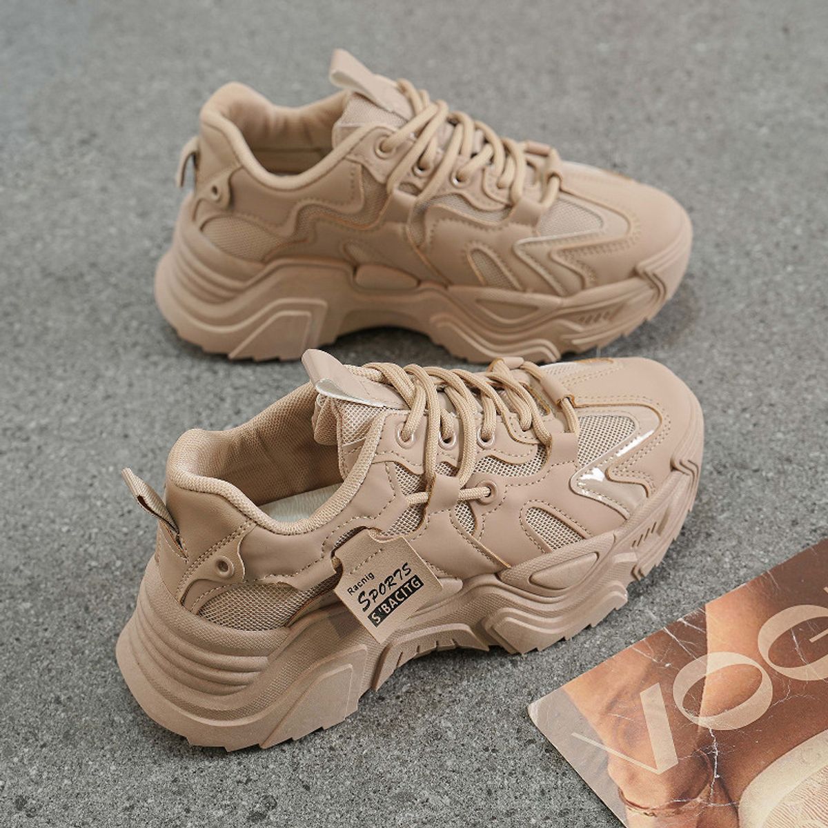 SHANDIAN - Zapatillas Deportivas Plataforma Mujer